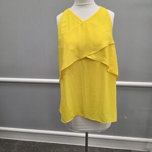 Vince Camuto Yellow Layered Blouse